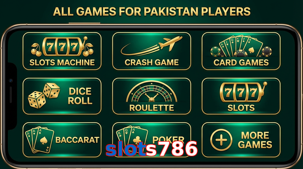 Main screen of Slots786 games page for PK players